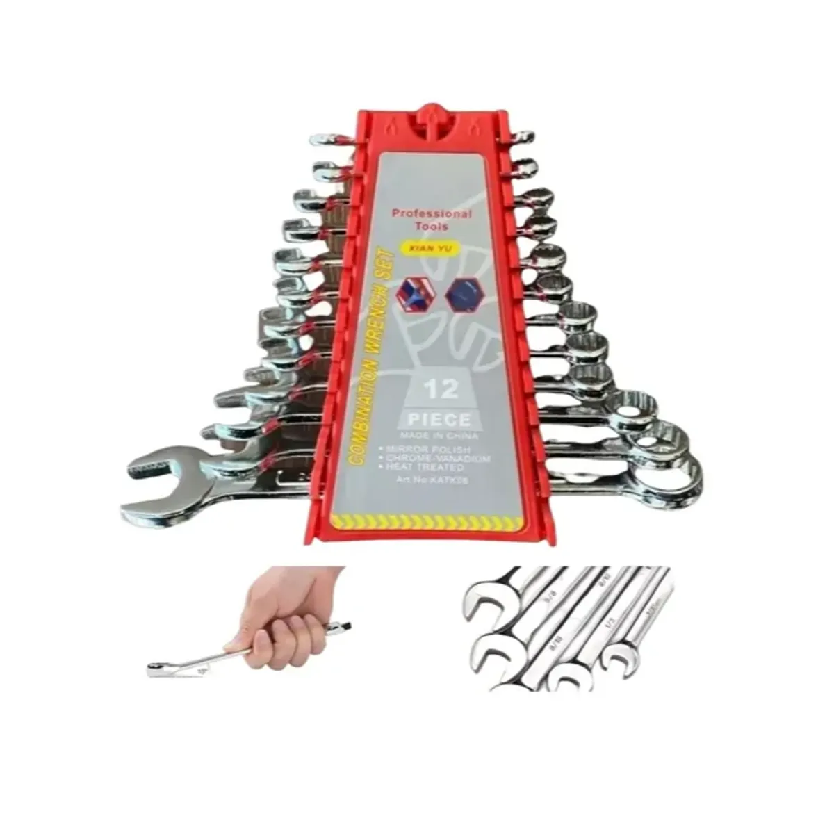 GENERICO - Set De Llaves Combinadas Juego 12 Pcs Mm C/ Estuche Xian Yu