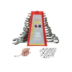 GENERICO - Set De Llaves Combinadas Juego 12 Pcs Mm C/ Estuche Xian Yu
