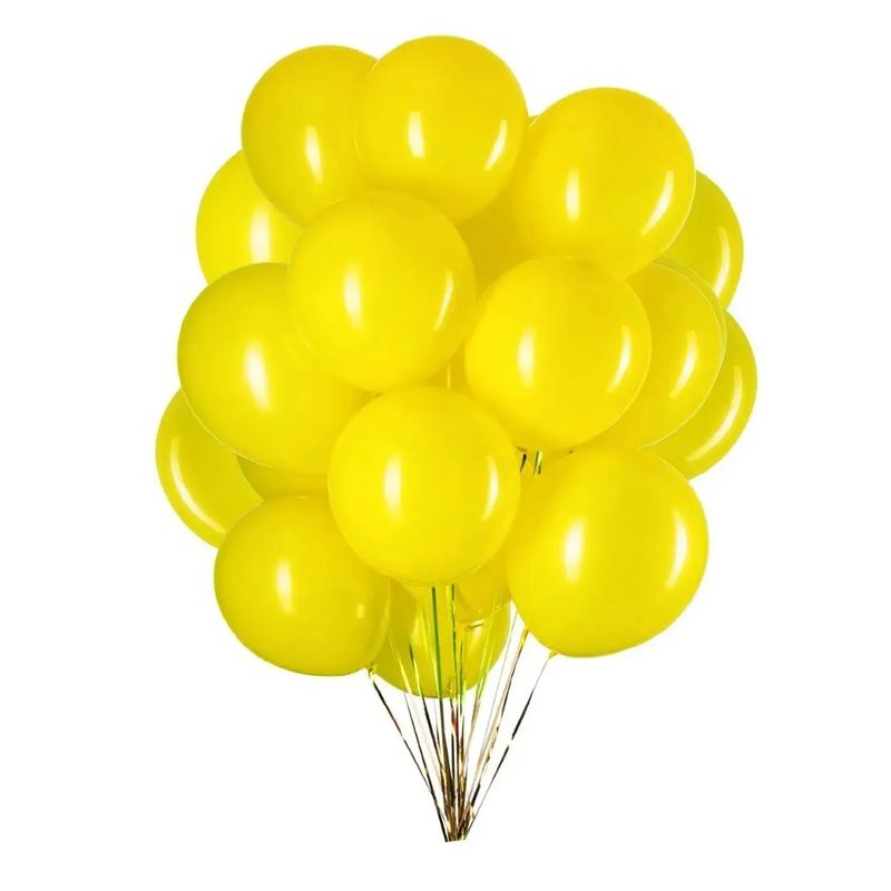 GENERICO - Pack 25 Set De Cumpleaños Globos Cumpleaños Globo Amarillo
