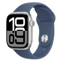APPLE - Watch Series 10 GPS 42mm Silver Aluminio Denim Sport Band S/M