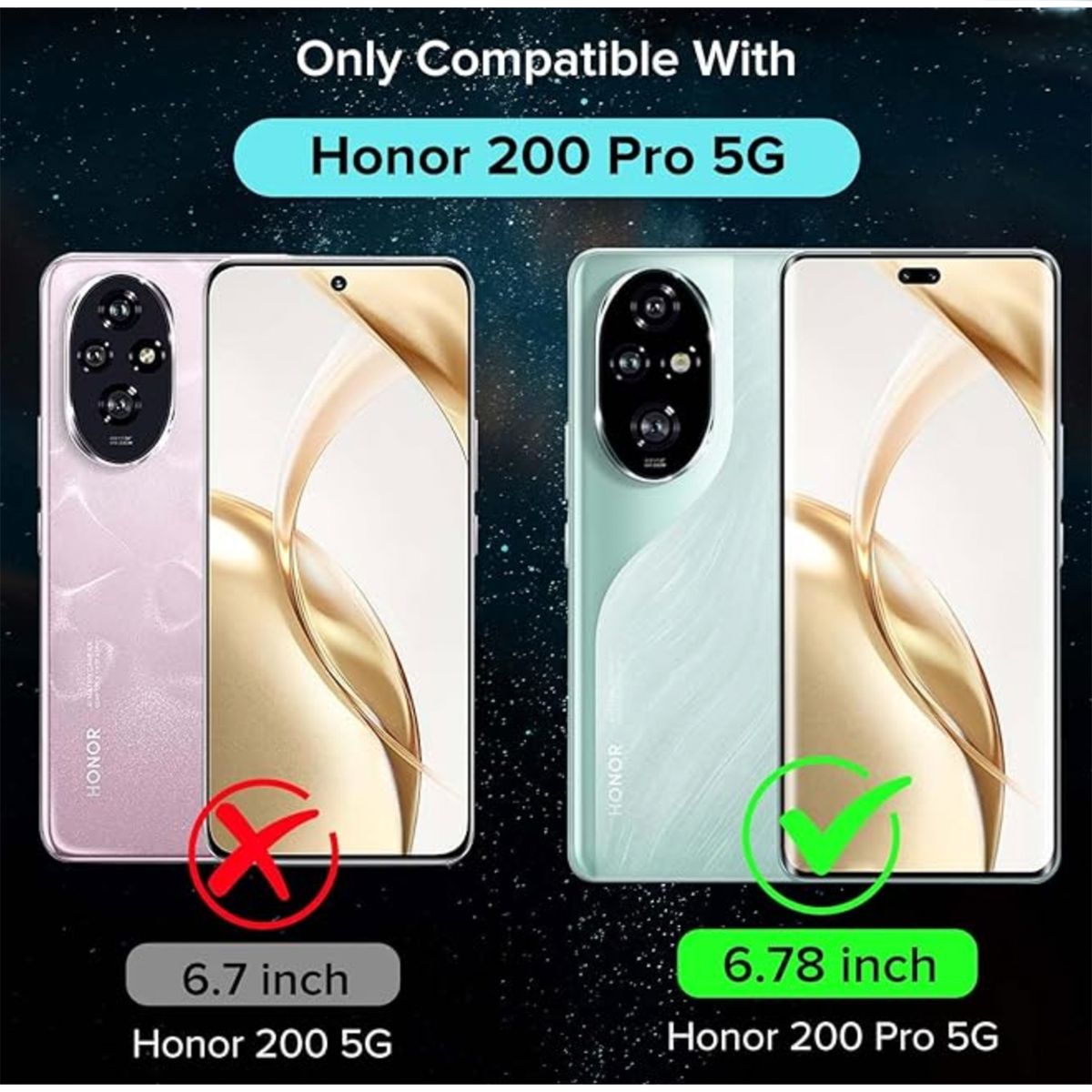 JOIGO - Carcasa Funda Para Honor 200 Pro 5g Goma Verde