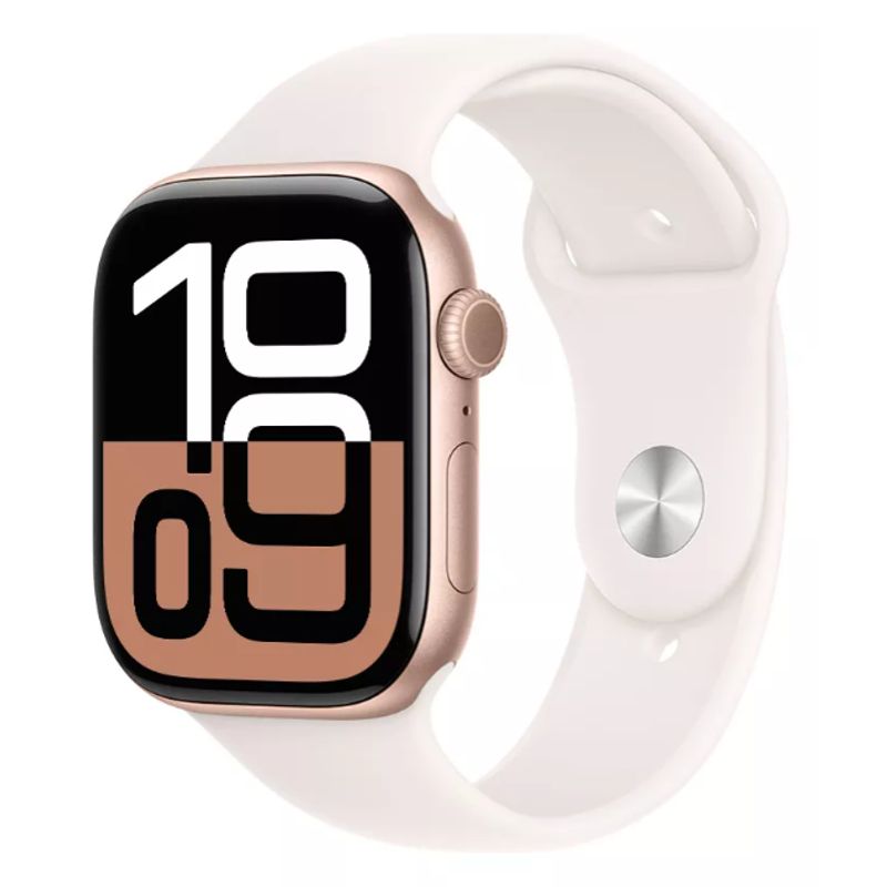 APPLE - Apple Watch Series 10 GPS 46mm Rose Gold Aluminio Light Blush Band M/L