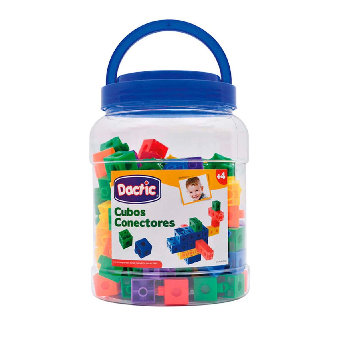 DACTIC - Cubos Conectores Dactic 130 Pcs para Construcción