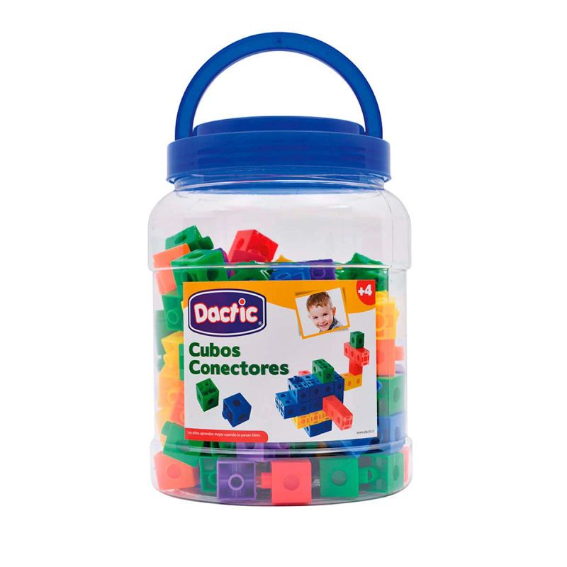 DACTIC - Cubos Conectores Dactic 130 Pcs para Construcción