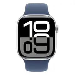 APPLE - Watch Series 10 GPS 46mm Silver Aluminio Denim Sport Band M/L