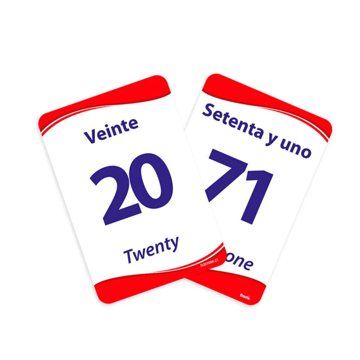 DACTIC - Láminas Didácticas Flash Card Números 0-100 para Niños
