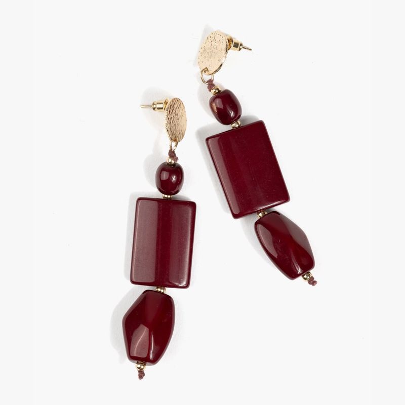 LOUNGE - Aros Mujer Largos Con Piedras