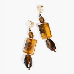 LOUNGE - Aros Mujer Largos Con Piedras