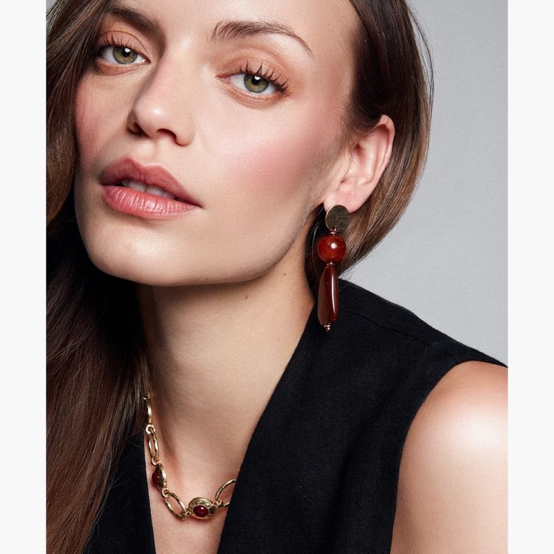 LOUNGE - Aros Mujer Piedras Colgantes
