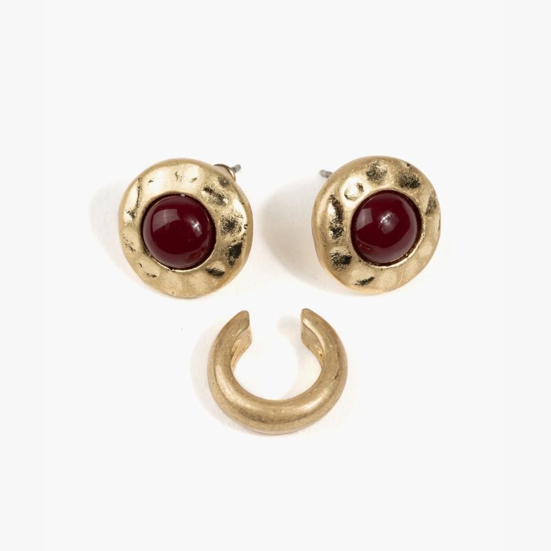 LOUNGE - Set Aros Mujer Piedra Y Cuff