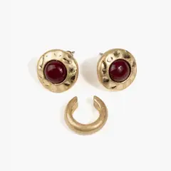LOUNGE - Set Aros Mujer Piedra Y Cuff