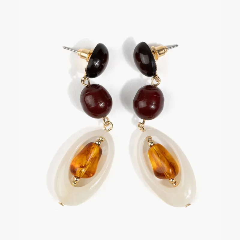 LOUNGE - Aros Mujer Piedras Resina