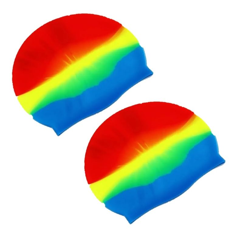 GENERICO - X2 Gorro Piscina Natación Silicona Standar Gorra De Baño Elasti