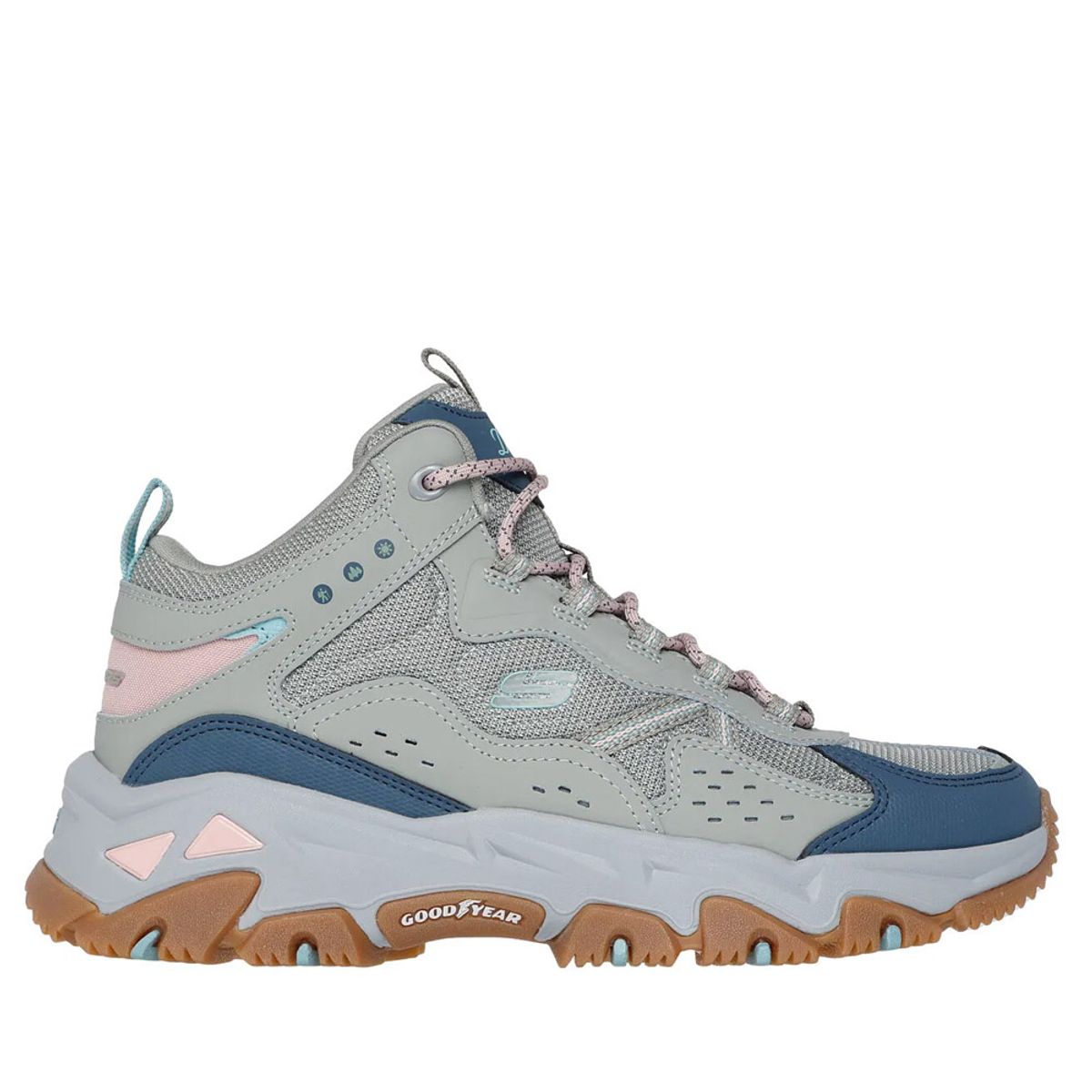 SKECHERS - Zapatillas Hiking Skechers Mujer D'Lites Hiker 180133-GRBL