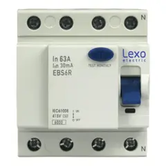 LEXO - INT. DIFERENCIAL 4x63A 30mA - 5300463