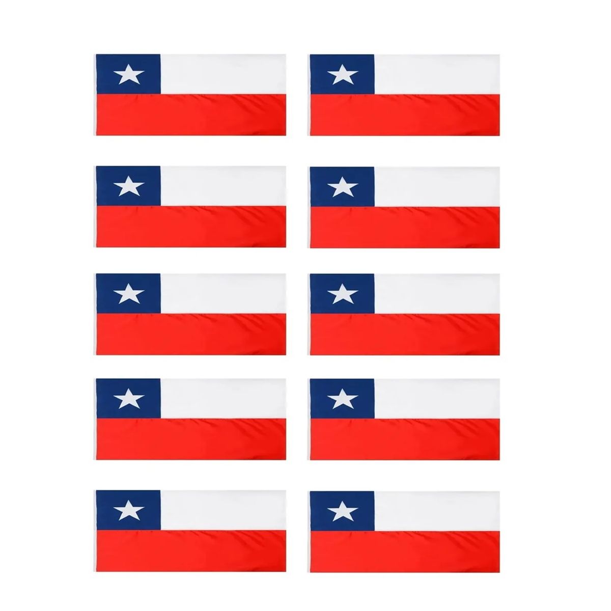 GENERICO - Pack14 Banderas De Chile Bandera Chile Chilena 145 X 90 Tela