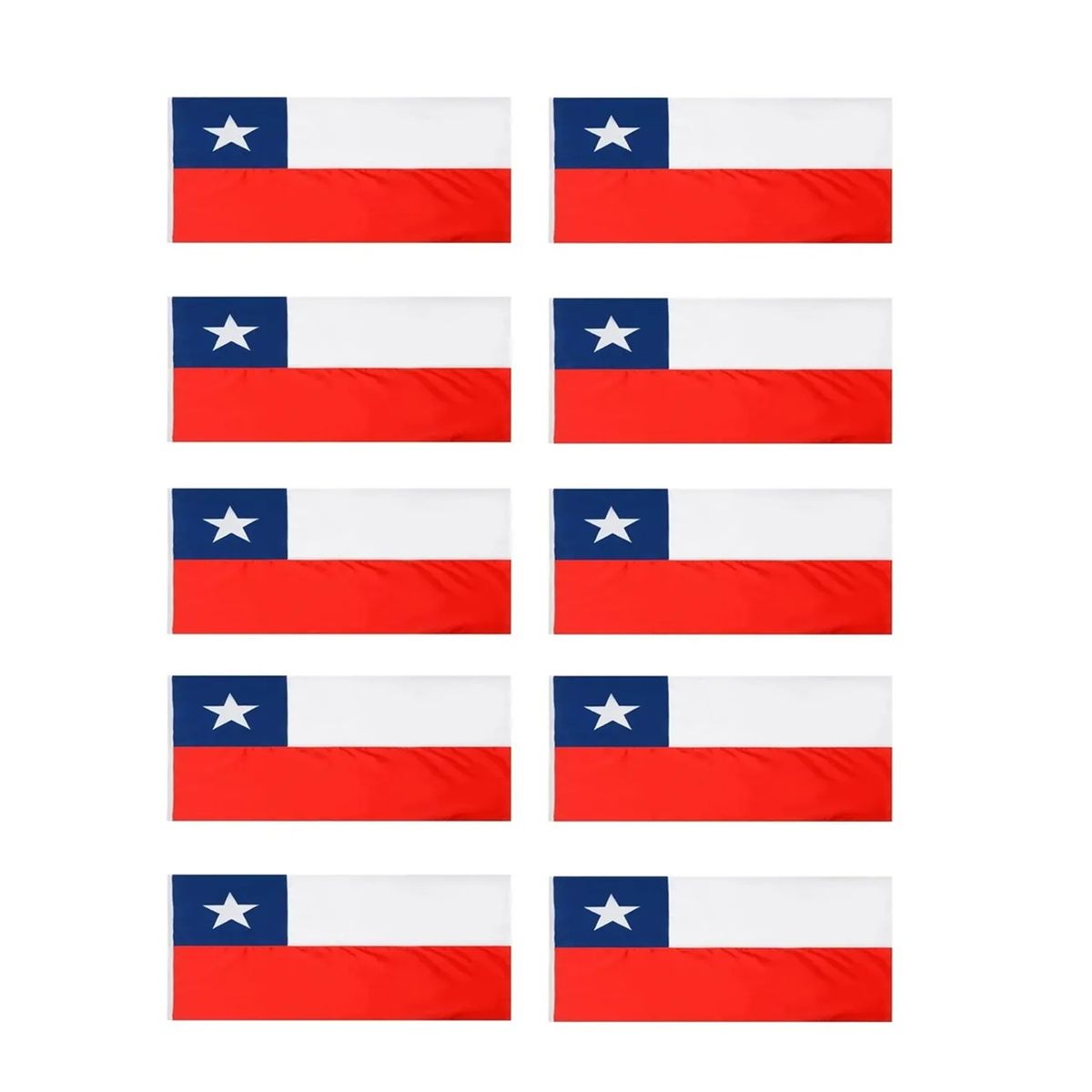 GENERICO - Pack14 Banderas De Chile Bandera Chile Chilena 145 X 90 Tela