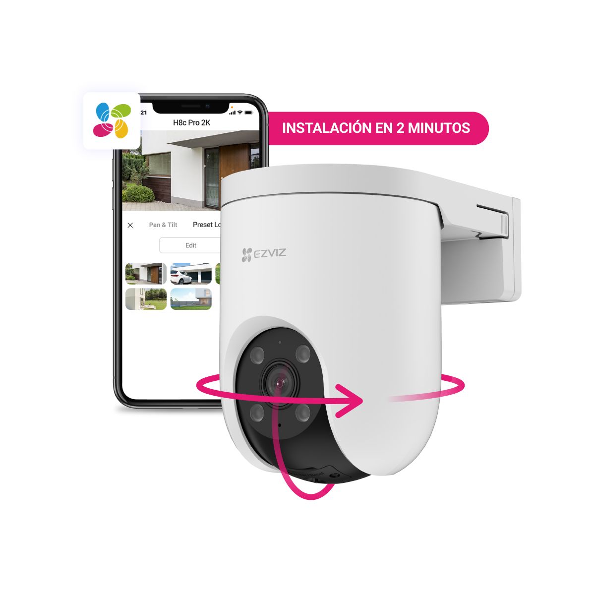 EZVIZ - CAMARA DE SEGURIDAD WIFI H8C PRO 2K EZVIZ