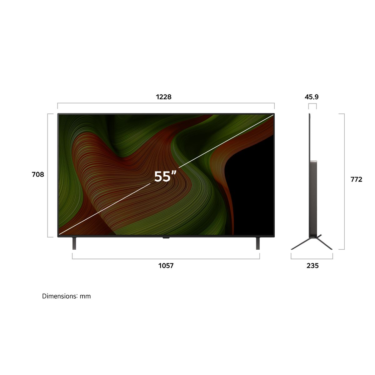 LG - Televisor OLED 55 Smart TV 4K UHD OLED55B5PSA 2025 + Magic Remote LG