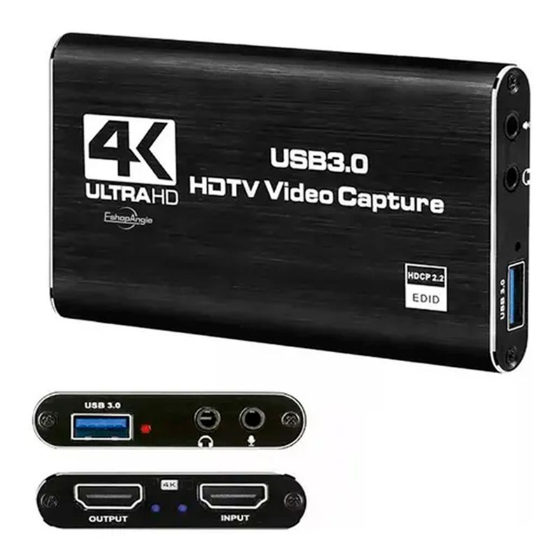 ESHOPANGIE - Capturadora Video Hdtv 4k Ultra Audio Mic In Streaming 3.0