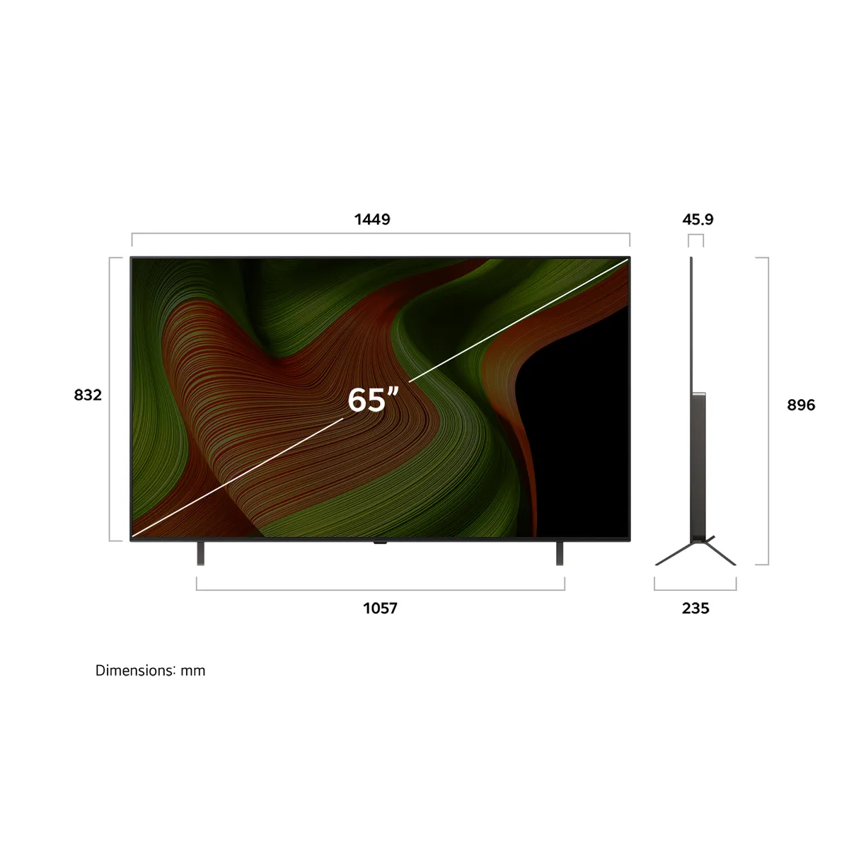 LG - Televisor OLED 65 Smart TV 4K UHD OLED65B5PSA 2025 + Magic Remote LG