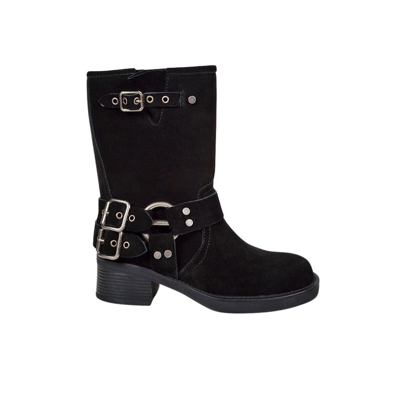DEGAS - Bota botín Cuero Biker Negro DEGAS