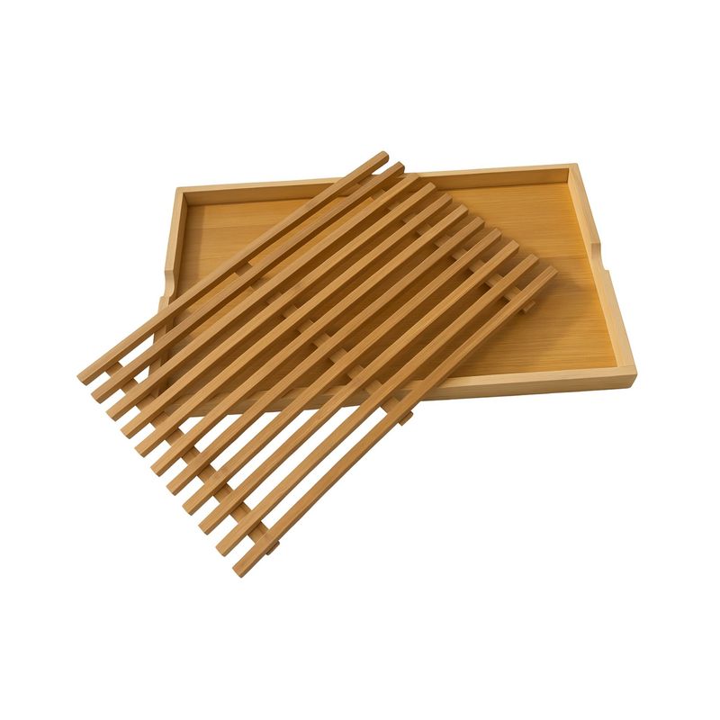 GENERICO - Tabla De Cortar Pan Bambú 32cm
