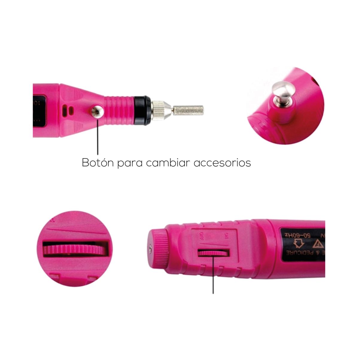 DOMA - Kit Taladro Para Uñas Pedicura Profesional - Ps
