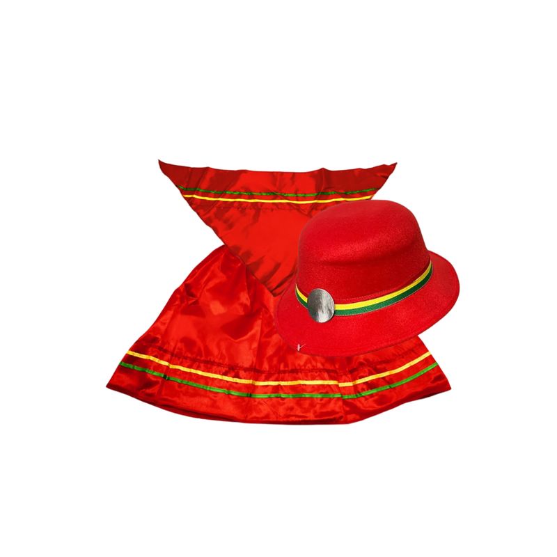 GENERICO - Traje Nortino Niña Baile  Fiestas Patrias Rojo Talla L