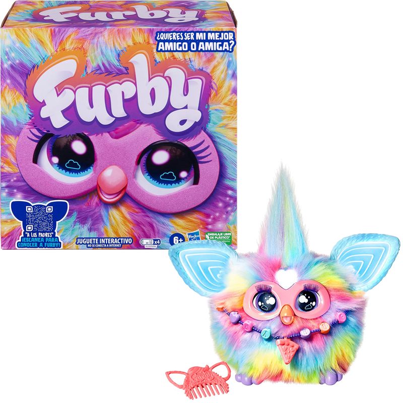 HASBRO - Peluches Furby Interactivo Tie Dye Hasbro Versión en español