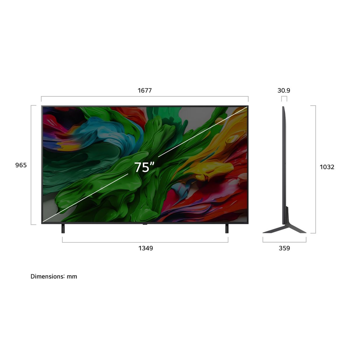 LG - Televisor QNED Evo 75 Smart TV 4K UHD AI 75QNED85ASG 2025 + Magic Remote LG