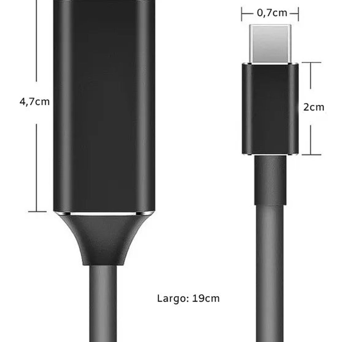 GENERICO - Cable Conversor Adaptador Usb tipo C Macho A Hdmi Hembra