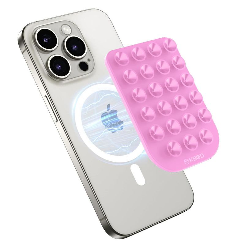 KBOD - Soporte Ventosa Magnetico Para Carcasa Celular Kbod Stick It Rosa