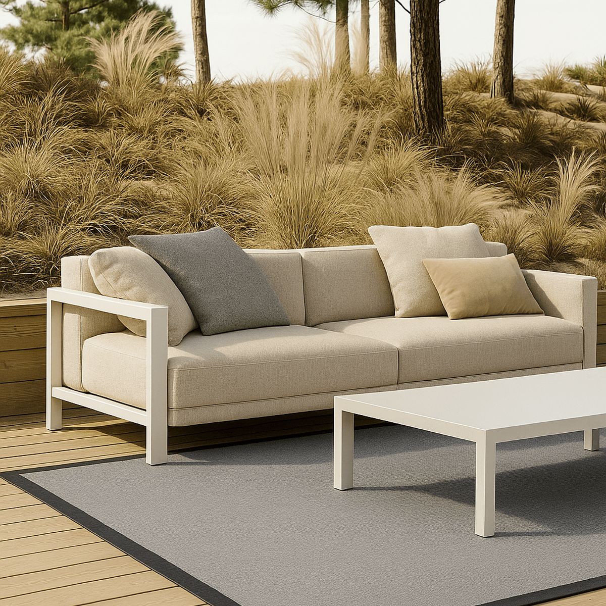 VADELL - Alfombra Zuma 3 x 2 mts borde negro