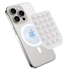 KBOD - Soporte Ventosa Magnetico Para Carcasa Celular Stick It Blanco