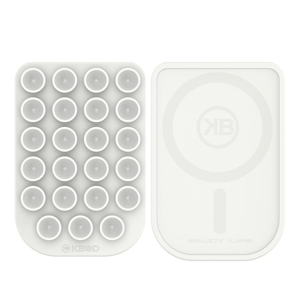 KBOD - Soporte Ventosa Magnetico Para Carcasa Celular Kbod Stick It Blanco
