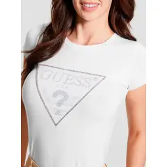 GUESS - Polera Ss Embellished Logo R3 Tee Blanco