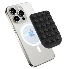 KBOD - Soporte Ventosa Magnetico Para Carcasa Celular Stick It Negro
