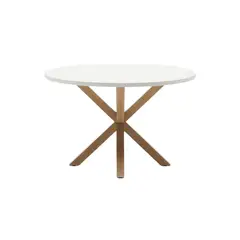 GENERICO - Mesa de comedor en MDF redonda Nordic Blanco- 100 cm