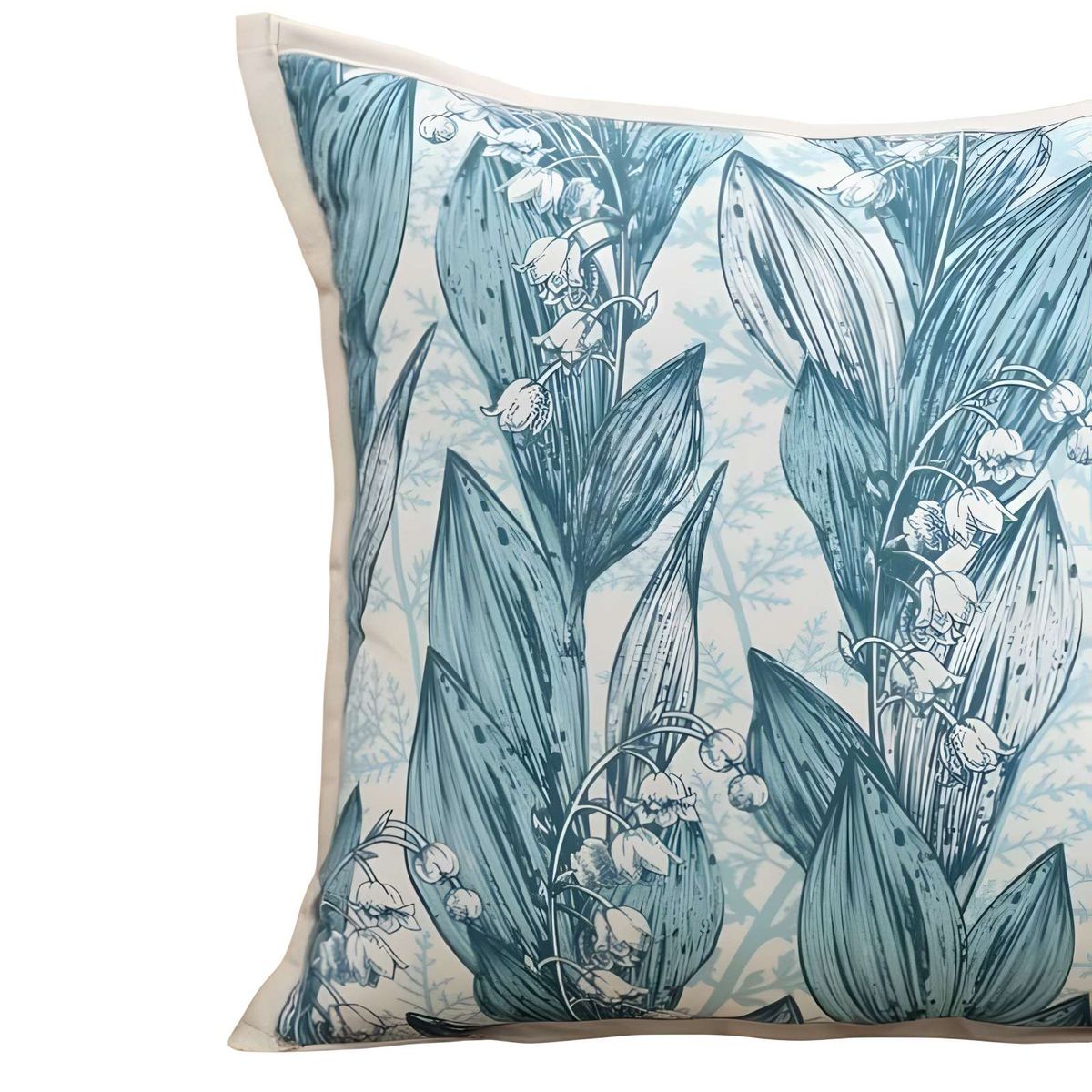 GENERICO - SET DE 2 FUNDAS DE COJIN HOJA AZUL