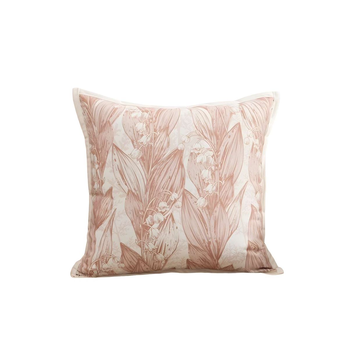 GENERICO - SET DE 2 FUNDAS DE COJIN HOJA ROSA