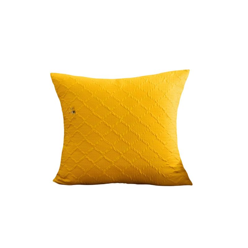 GENERICO - SET DE 2 FUNDAS DE TERCIOPELO TRENZADO AMARILLO