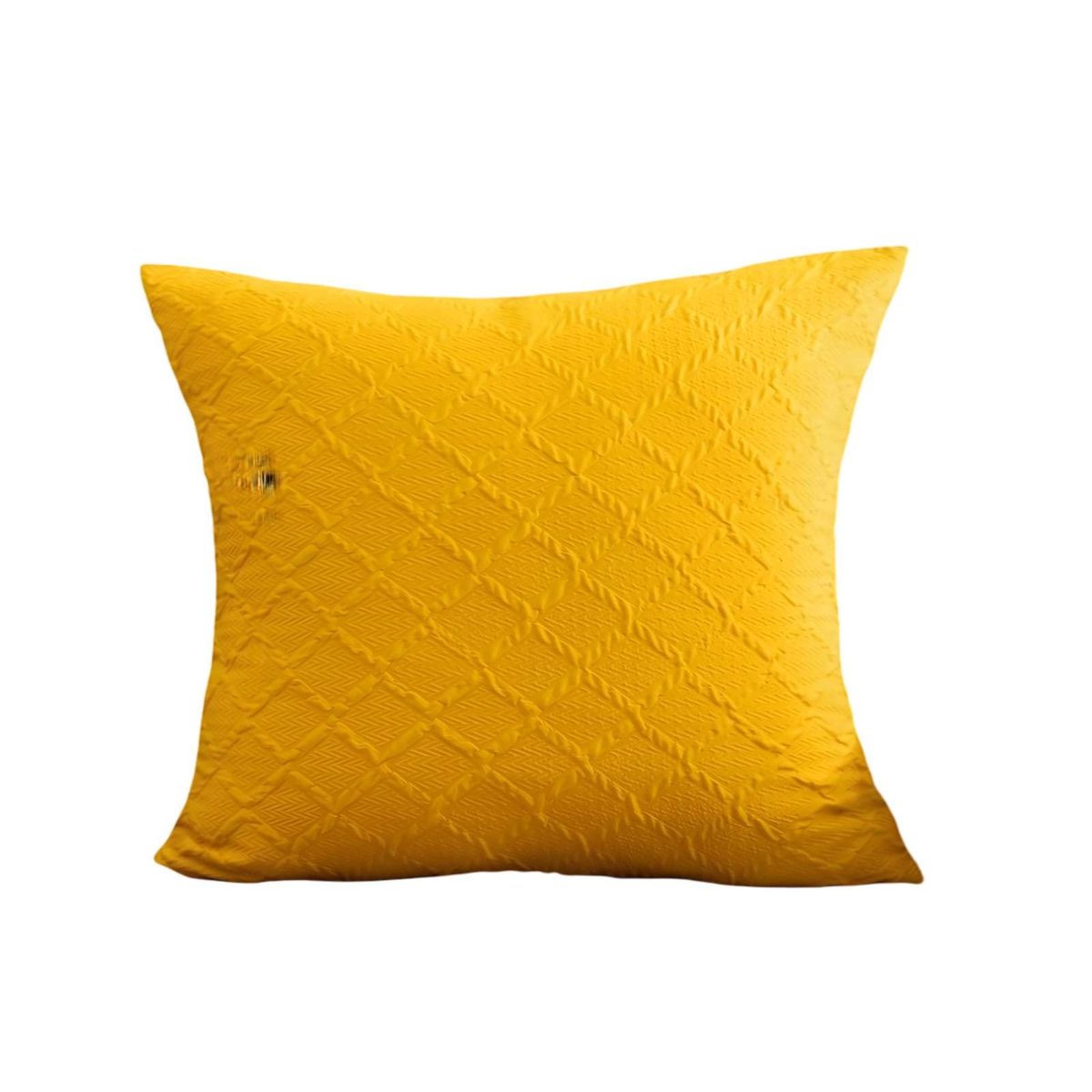 GENERICO - SET DE 4 FUNDAS DE TERCIOPELO TRENZADO AMARILLO