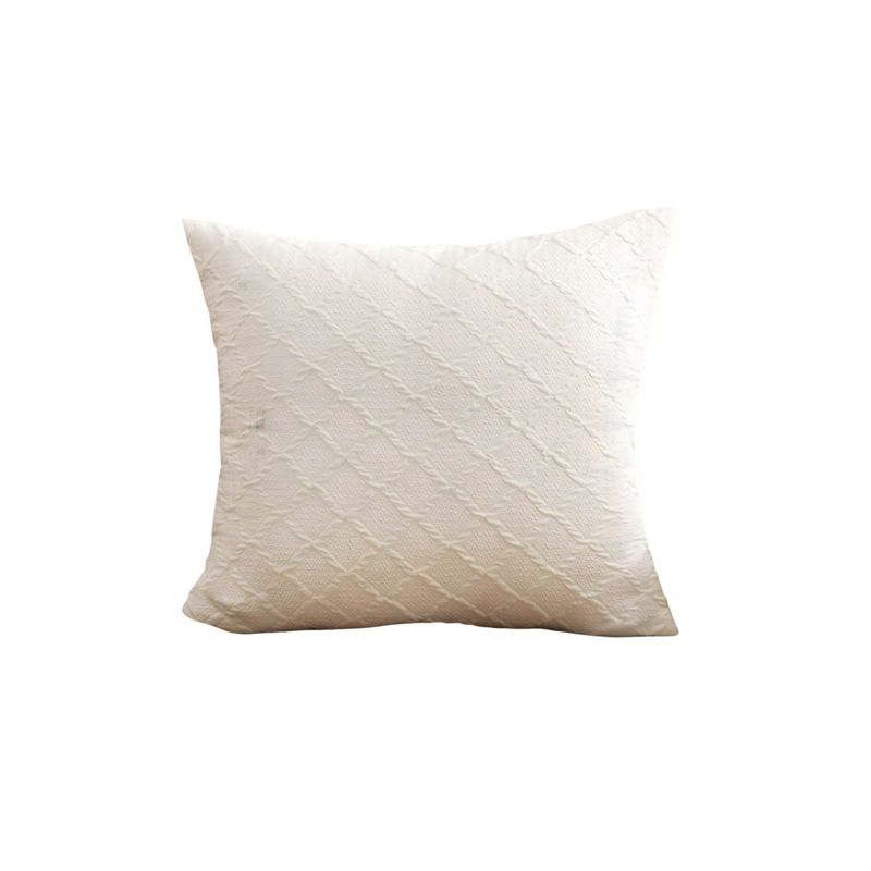 GENERICO - SET DE 4 FUNDAS DE TERCIOPELO TRENZADO BLANCO