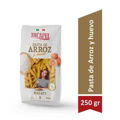 TUCAPEL - Pasta De Arroz Y Huevo Sin Gluten Rigati 250 Gr