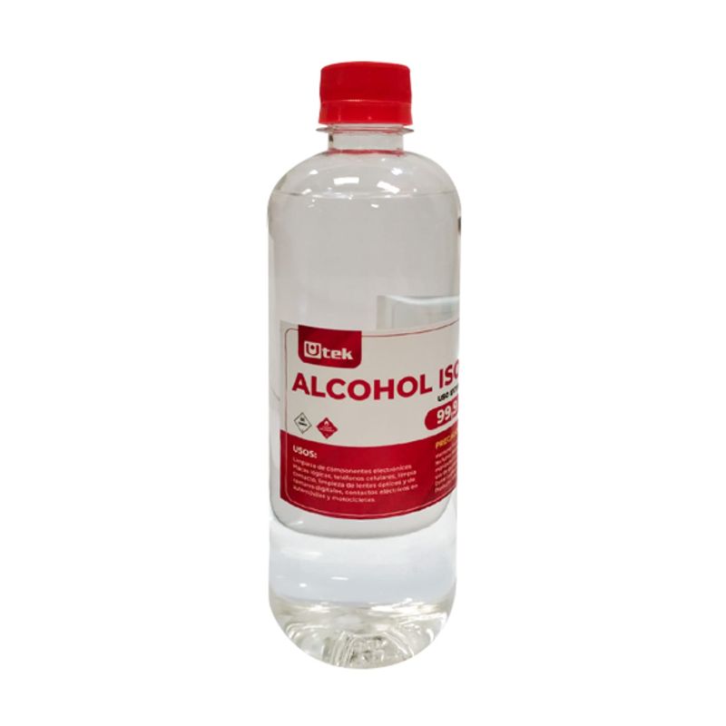 UTEK - Alcohol Isopropílico 500cc Utek 9.99 % Pureza