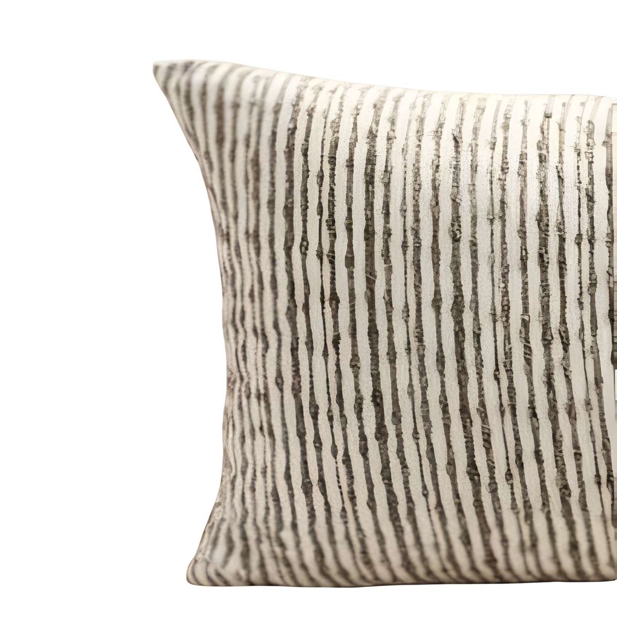 GENERICO - PACK DE 2 FUNDAS DE COJIN CHENILLE LINEA BEIGE