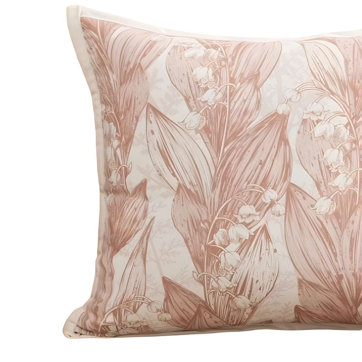 GENERICO - PACK DE 2 FUNDAS DE COJIN HOJA ROSA