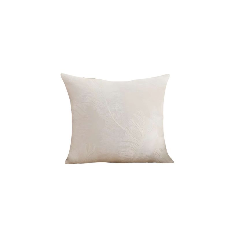 GENERICO - PACK DE 2 FUNDAS DE COJIN DE HOJAS BLANCO