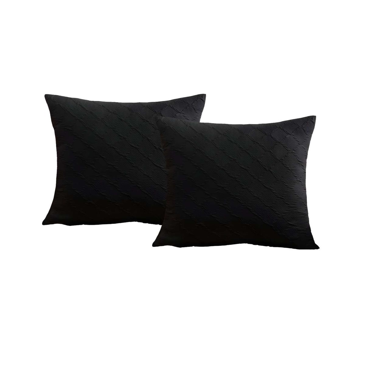 GENERICO - PACK DE 2 FUNDAS DE TERCIOPELO TRENZADO NEGRO